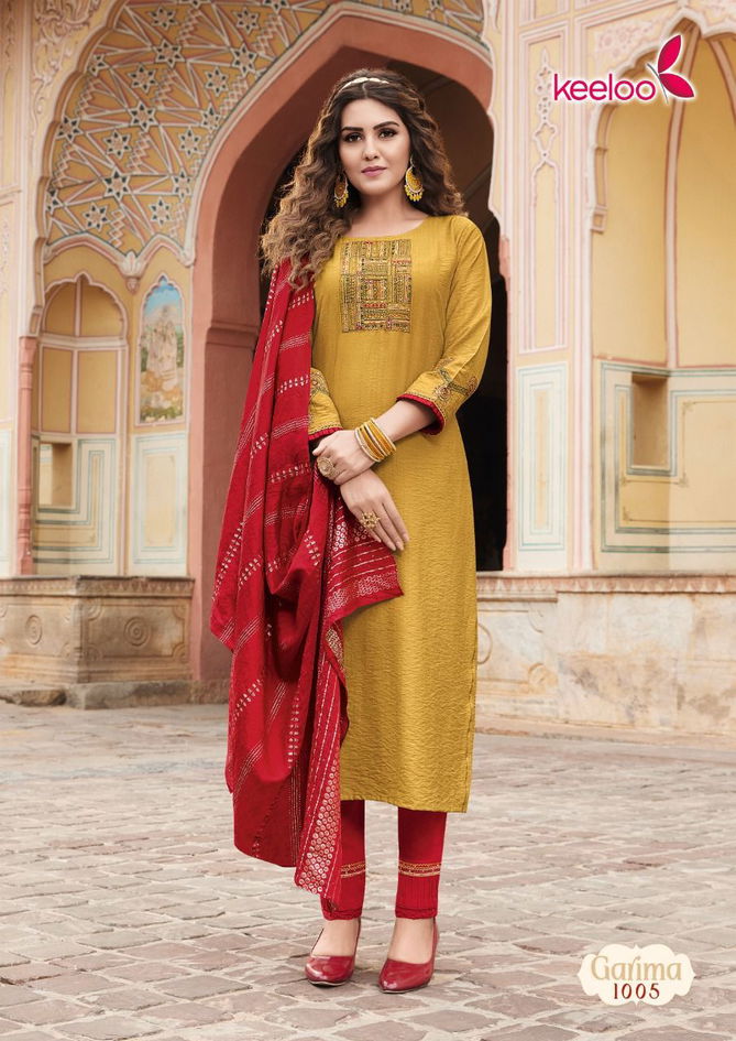 Keeloo Garima Festive Wear Wholesale Kurti With Bottom Dupatta Collection 